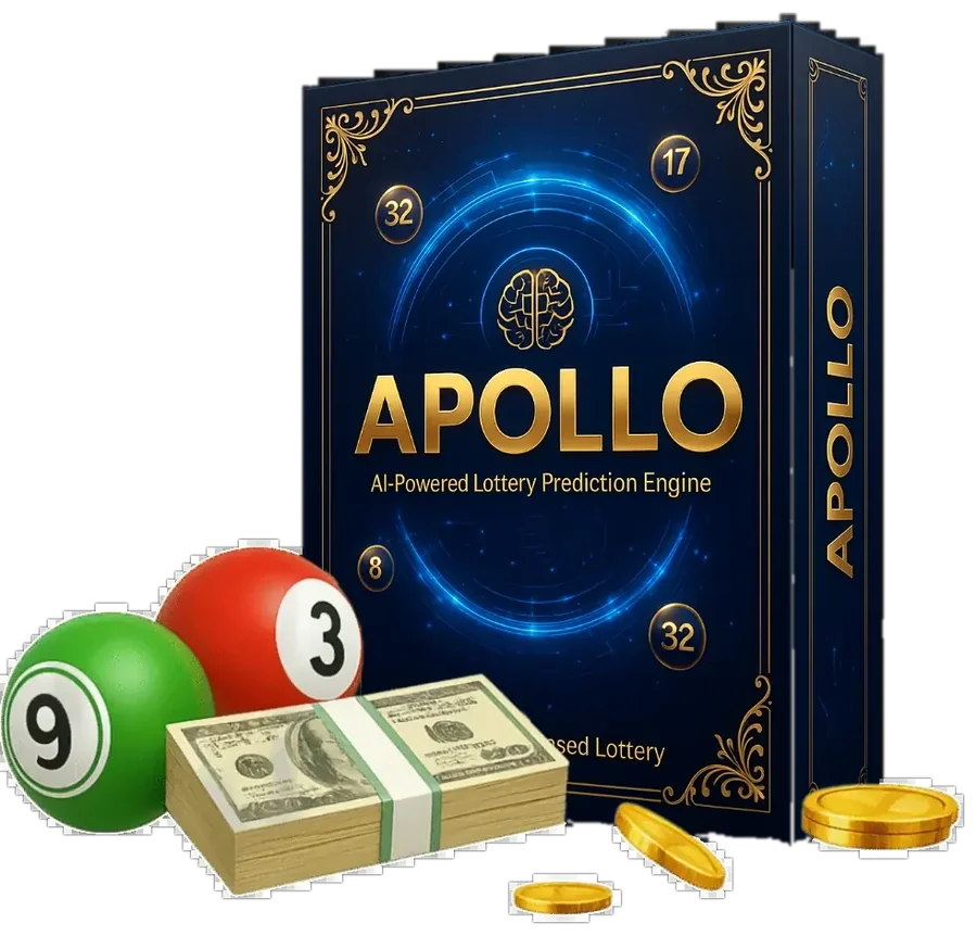 Apollo AI lottery program box next to lottery balls